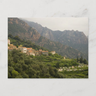 Postal Europa, Francia, Córcega, Ota.  Pueblo de Ota y