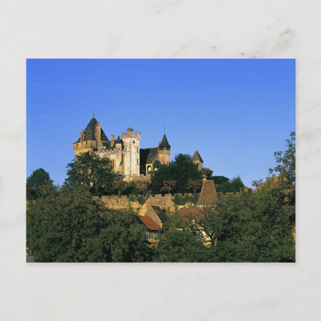 Postal Europa, Francia, Montforte. El castillo medieval (Anverso)
