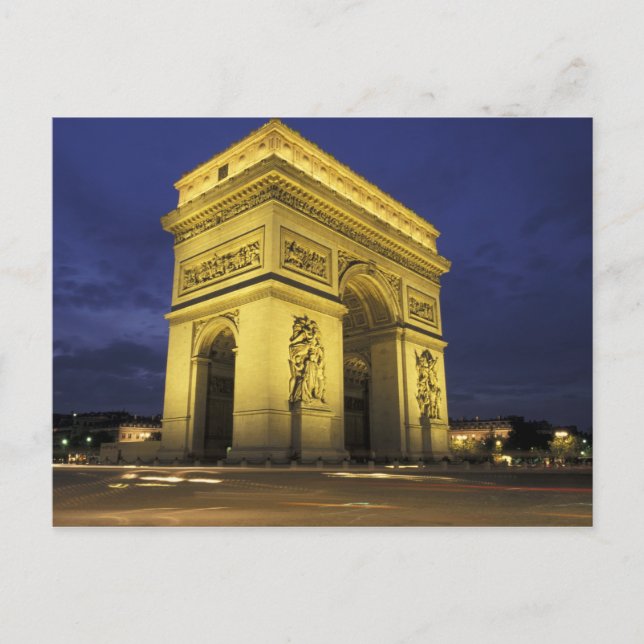 Postal Europa, Francia, París. Arco de Triunfo (Anverso)