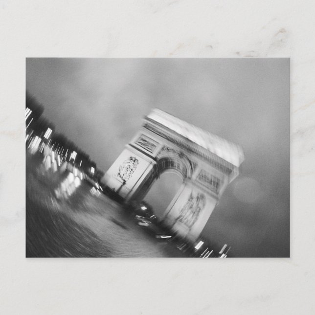 Postal Europa, Francia, París. Arco de Triunfo girando (Anverso)