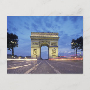 Postal Europa, Francia, París. Arco de Triunfo visto