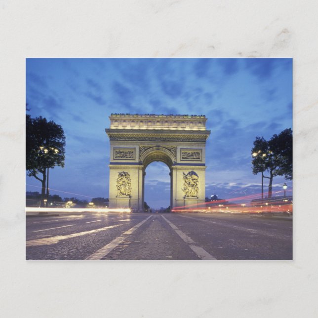 Postal Europa, Francia, París. Arco de Triunfo visto (Anverso)