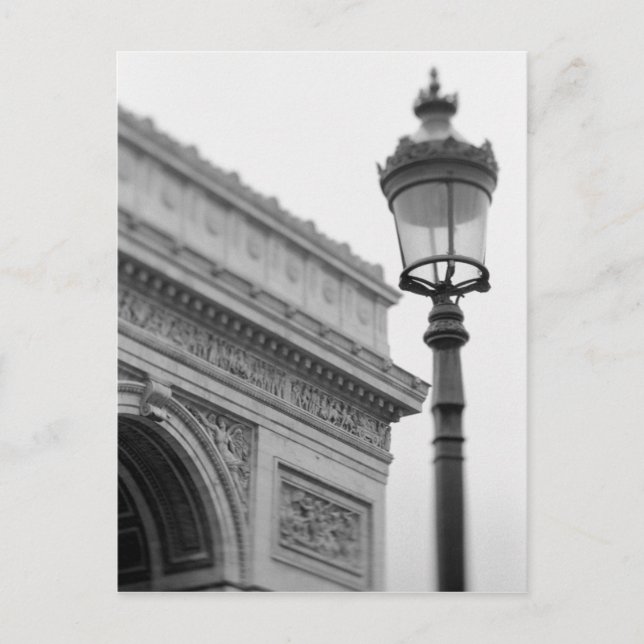 Postal Europa, Francia, París. Arco de Triunfo y (Anverso)