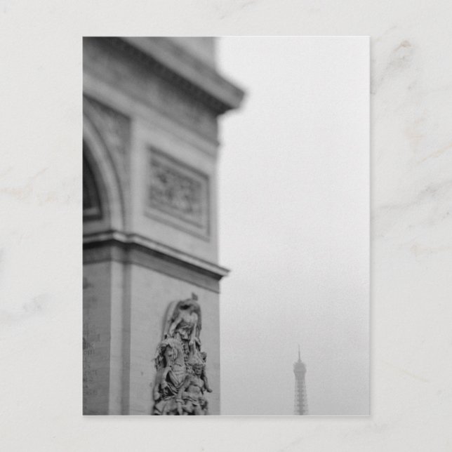 Postal Europa, Francia, París. Arco de Triunfo y 2 (Anverso)