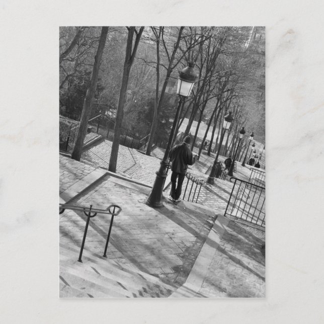 Postal Europa, Francia, París, Montmartre: Mañana (Anverso)