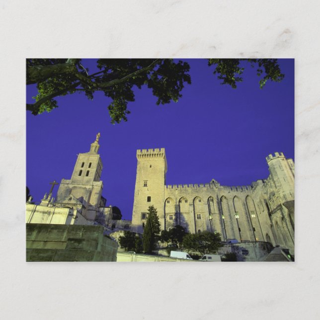 Postal Europa, Francia, Provenza, Aviñón. Palacio de los (Anverso)