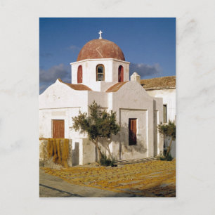Postal Europa, Grecia, Mykonos. Redes de pesca se secan e