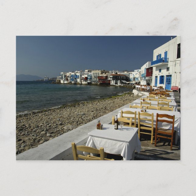 Postal Europa, Grecia, Mykonos. Vistas al mar (Anverso)