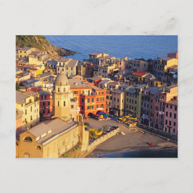Postal Europa, Italia, Cinque Terre. Aldea de Vernazza (Anverso)