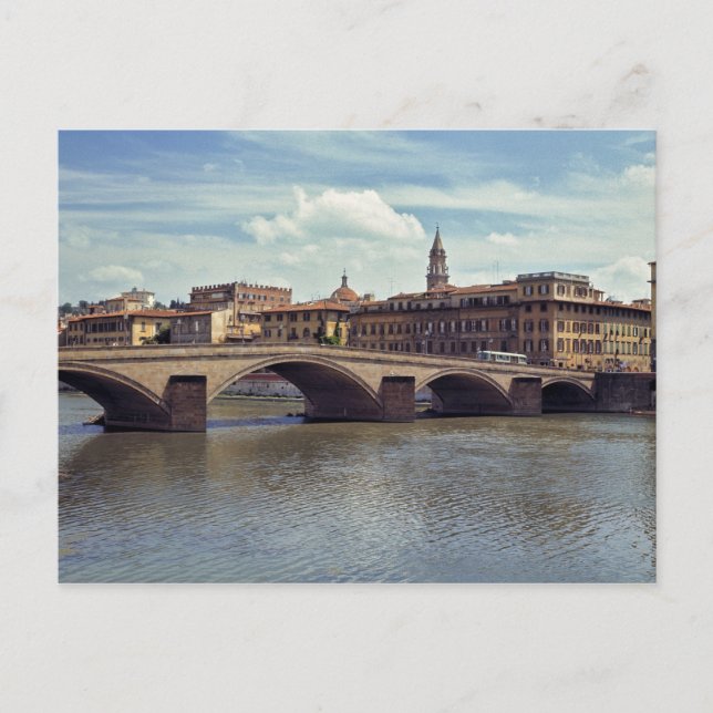 Postal Europa, Italia, Florencia. Flujos del río Arno (Anverso)