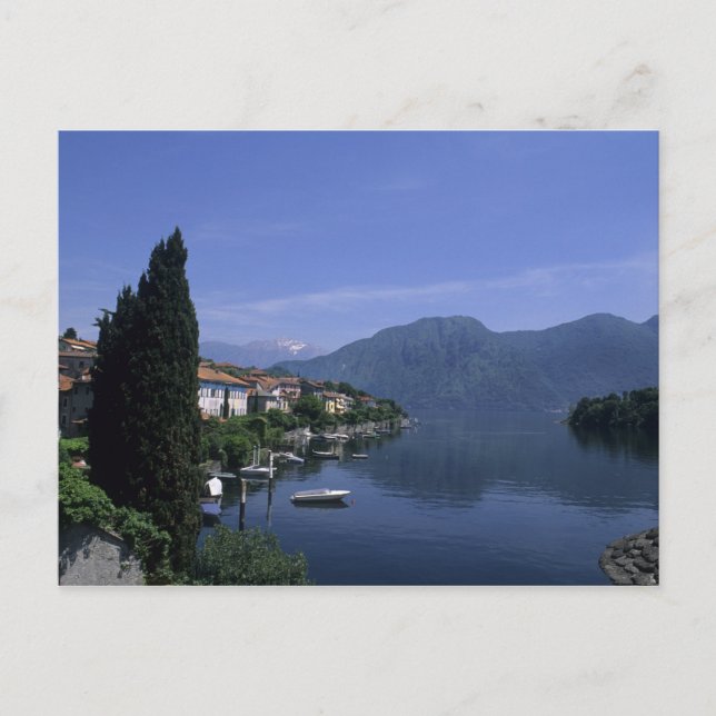 Postal Europa, Italia, Lago de Como, Tremezzo. Norte (Anverso)