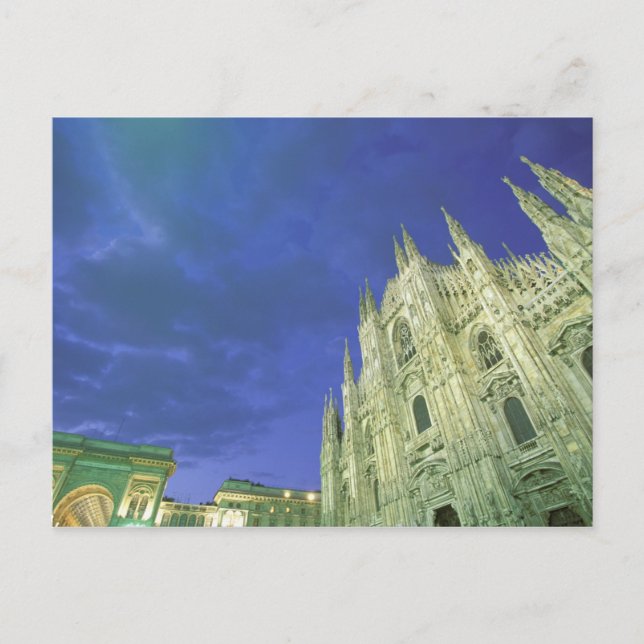 Postal Europa, Italia, Lombardia, Milán. El Duomo, (Anverso)
