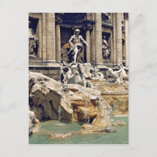 Postal Europa, Italia, Roma. Monedas esparcidas en el fon