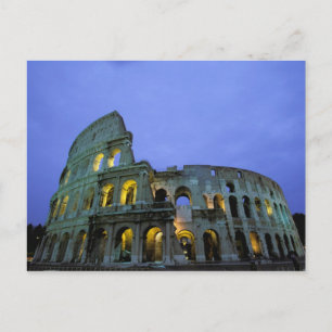 Postal Europa, Italia, Roma. Vistas nocturnas