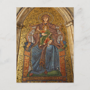 Postal Europa, Italia, Sicilia, Taormina. Madonna y niño