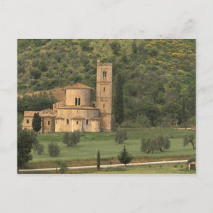 Postal Europa, Italia, Toscana. Abbazia de Sant'Antimo,