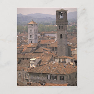 Postal Europa, Italia, Toscana, Lucca, Panorama de la ciu