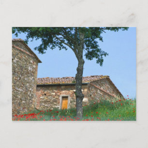 Postal Europa, Italia, Toscana, villa abandonada en