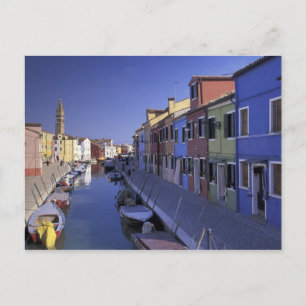 Postal Europa, Italia, Venecia, isla de Murano, colorido