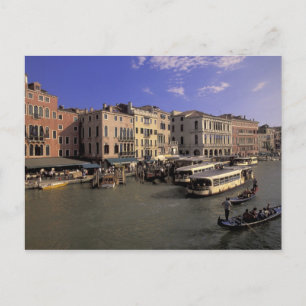 Postal Europa, Italia, Venecia, Tráfico de barcos por Ria