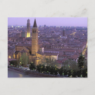 Postal Europa, Italia, Véneto, Verona. Vista desde Castel