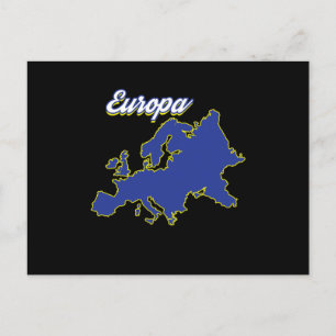 Postal Europa Map País Patriotismo Nacionalidades Patriot