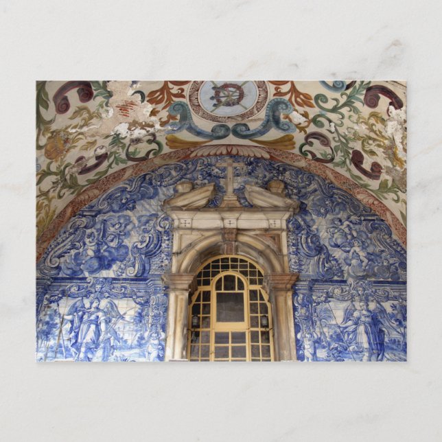 Postal Europa, Portugal, Obidos. Arquitectura colorida (Anverso)