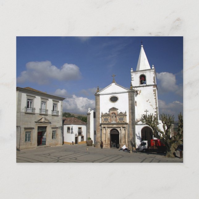 Postal Europa, Portugal, Obidos. Iglesia de Santa María (Anverso)
