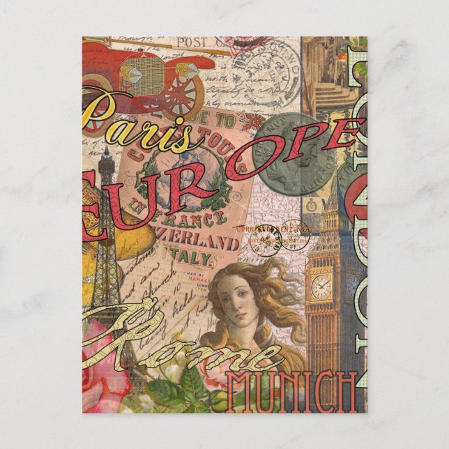 Postal Europa Viaja Viajes Viajes Viajes Europa París Fra (Anverso)