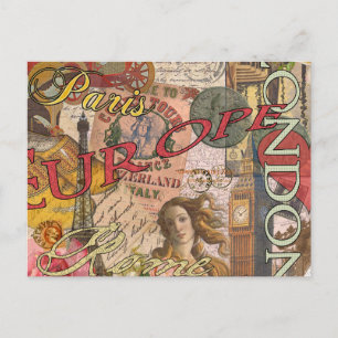 Postal Europa Viaja Viajes Viajes Viajes Europa París Fra