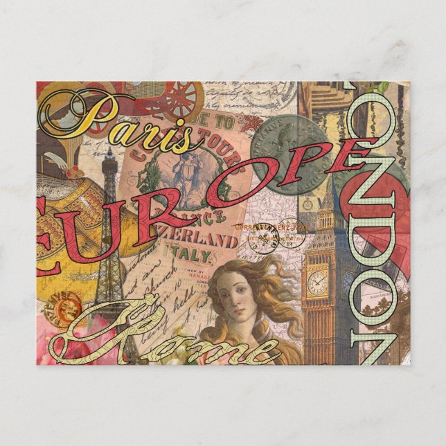 Postal Europa Viaja Viajes Viajes Viajes Europa París Fra (Anverso)