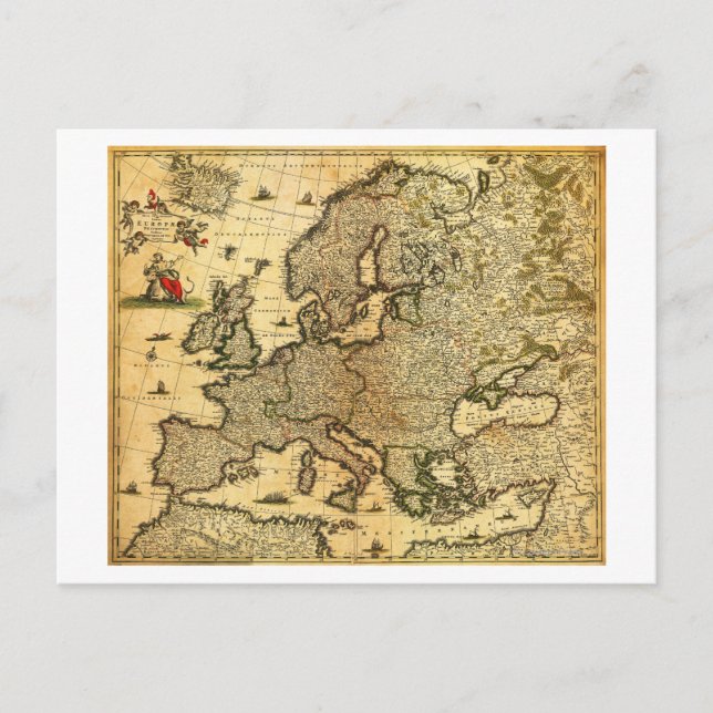 Postal EuropaMapa PanorámicoEuropa (Anverso)