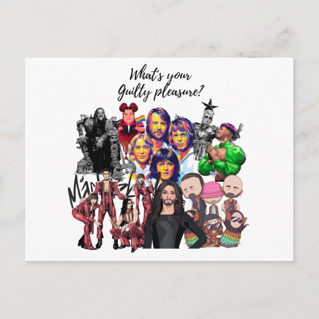 Postal Eurovision Songcontest 2024 Malmo Sweden Singing (Anverso)