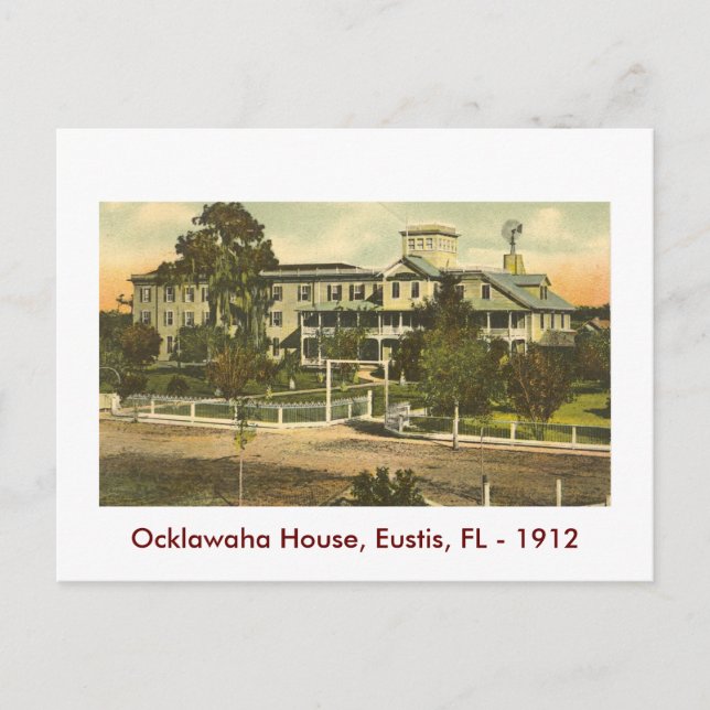 Postal EUSTIS, FL, Ocklawaha House, 1912 (Anverso)