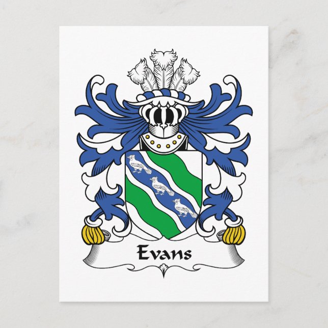 Postal Evans Family Crest (Anverso)