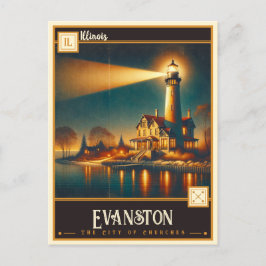 Postal Evanston, Illinois | Vintage