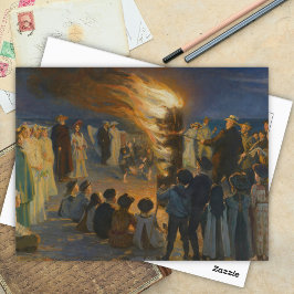 Postal Eve de verano en Skagen Beach, P.S.Krøyer