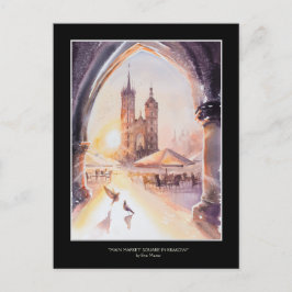 Postal EVE Pintó el casco antiguo de Cracovia