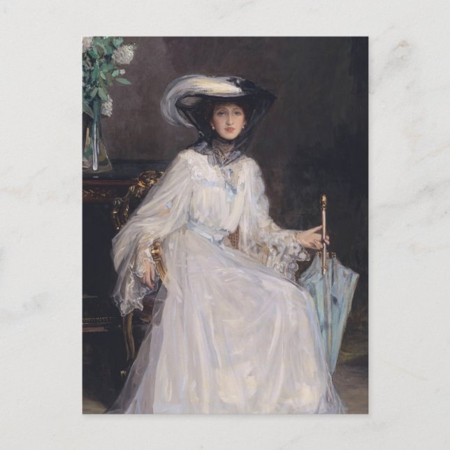 Postal Evelyn Farquhar | Sir John Lavery (Anverso)
