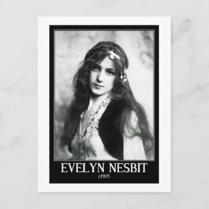 Postal Evelyn Nesbit, Celebridad, c1905, Vintage