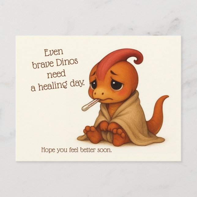 Postal Even Brave Dinos Need a Healing Day - Karte (Anverso)