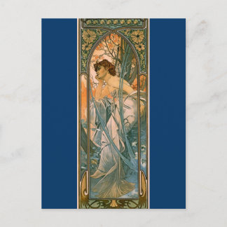 Postal Evening Reverie - por Alphonse Mucha