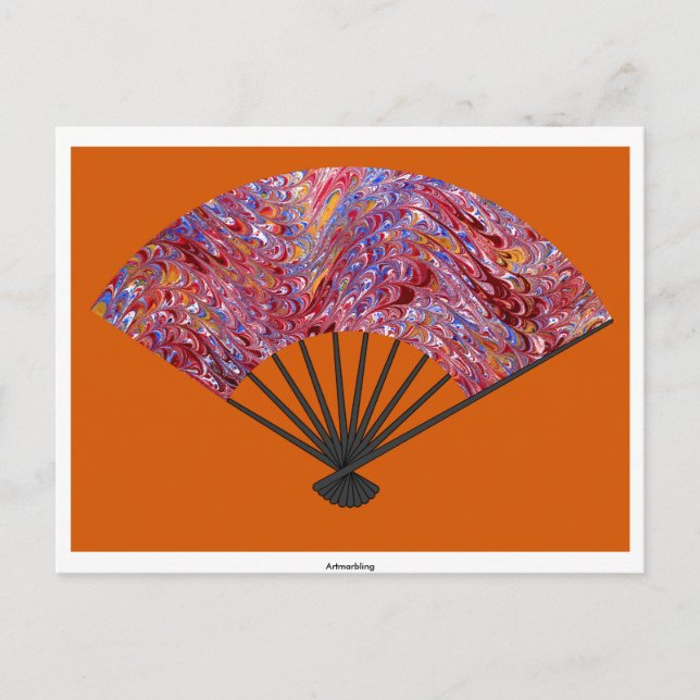 Postal Eventail marbré (Anverso)