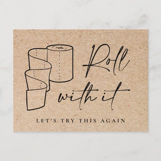 Postal Evento de cancelación pospuesta de cambio de fecha (Anverso)