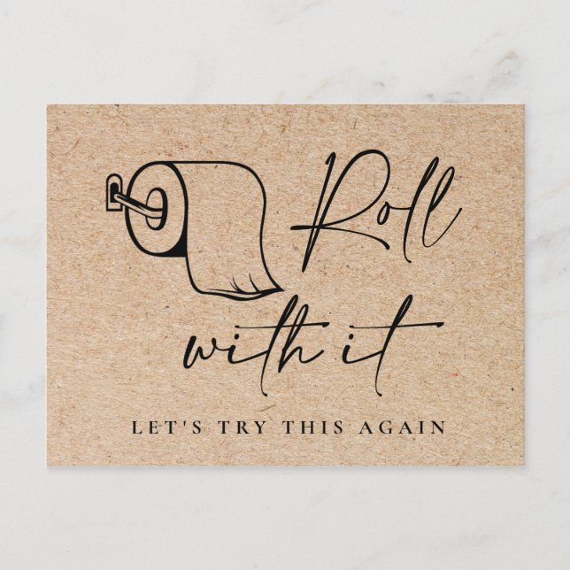 Postal Evento de cancelación pospuesta de cambio de fecha (Anverso)