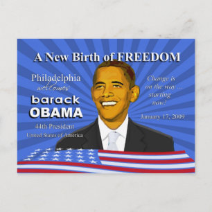 Postal Eventos de inauguración de Obama Filadelfia PA