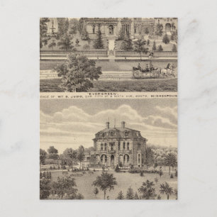 Postal Evergreen y Guilford Place, Minnesota