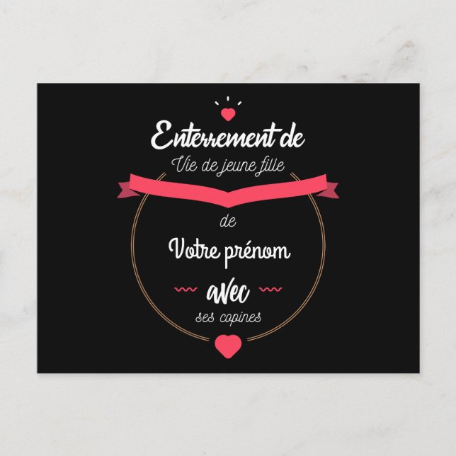 Postal EVJF de "votre prénom" avec ses copines (Anverso)