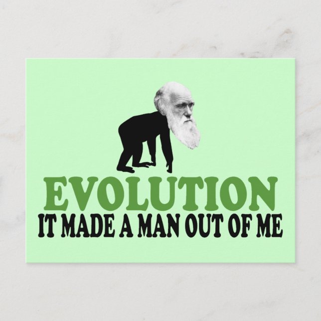 Postal Evolución Darwin (Anverso)