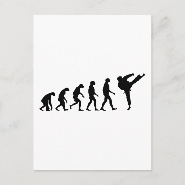 Postal Evolución de Karate (Anverso)